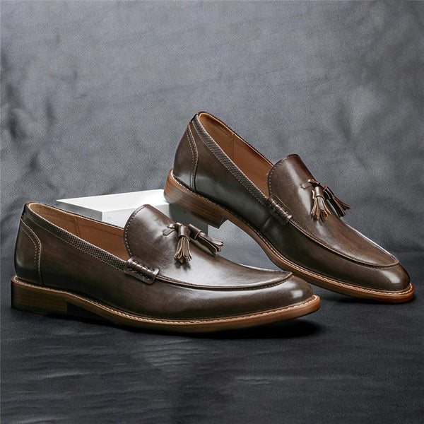 Walnut Tassel Loafers – Everyday Business Style