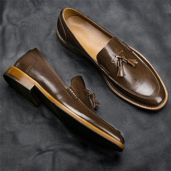 Walnut Tassel Loafers – Everyday Business Style