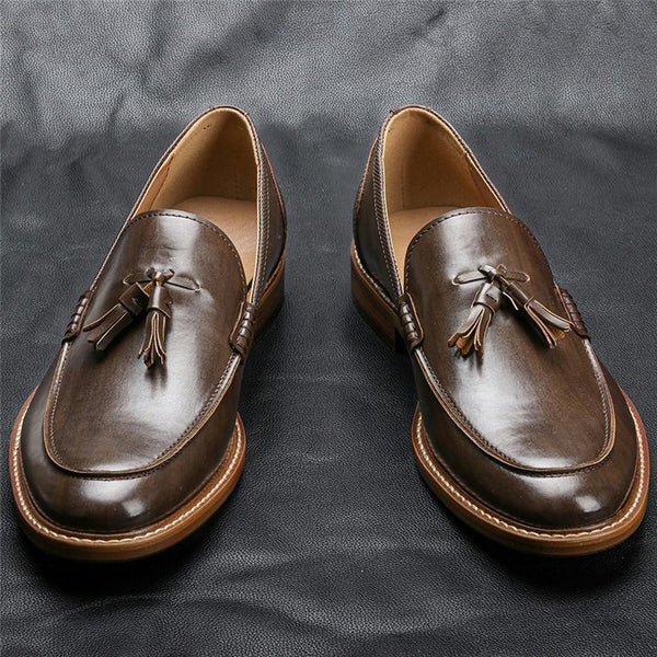 Walnut Tassel Loafers – Everyday Business Style