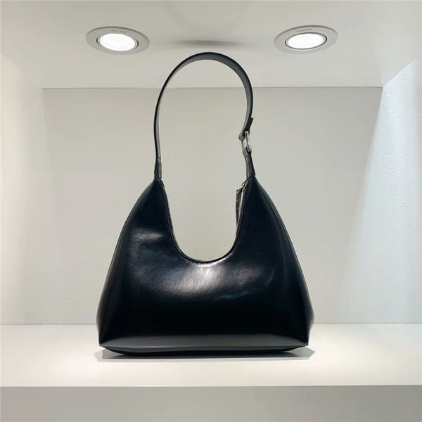 Vintage Cowhide U-shaped Underarm Bag