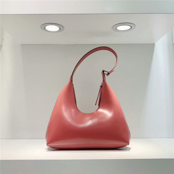 Vintage Cowhide U-shaped Underarm Bag
