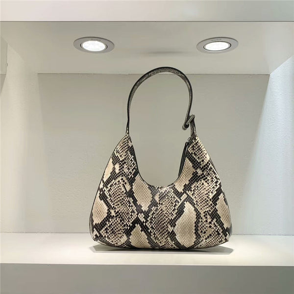 Vintage Cowhide U-shaped Underarm Bag