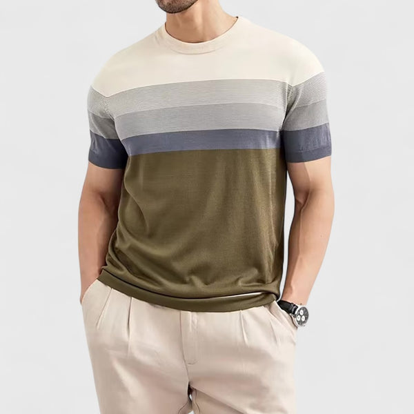 Men’s Colorblock Knit Crewneck T-Shirt