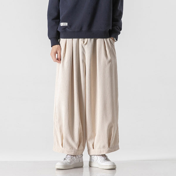 Men's Corduroy Harem Drawstring Pants