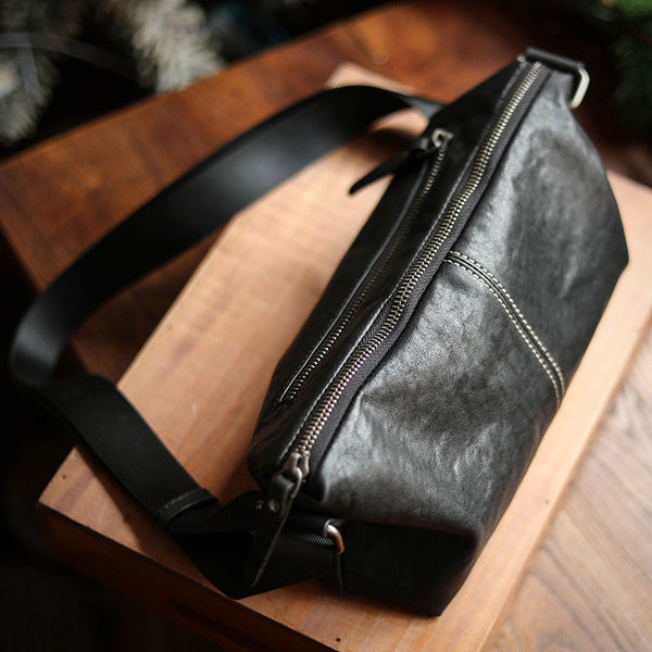 Men's Top-Grain Leather Messenger Bag