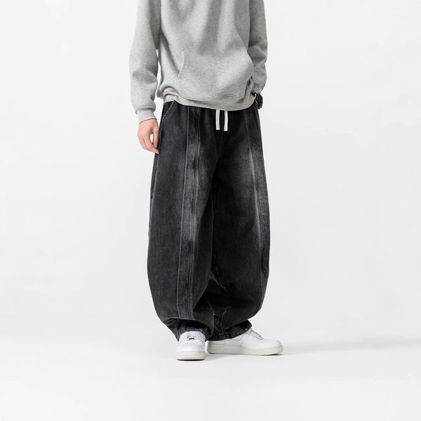 Men's Harem Tapered Denim Jeans