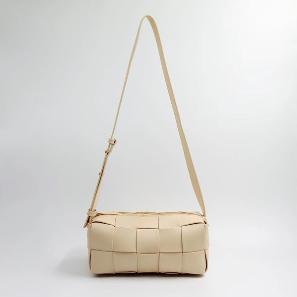 Braided Leather Mini Top Handle Bag