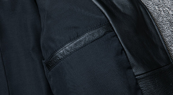 Black Cowhide Biker Leather Jacket