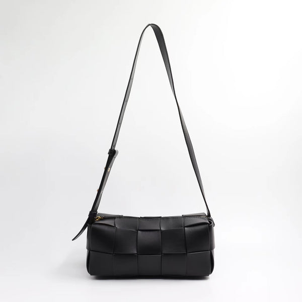 Braided Leather Mini Top Handle Bag