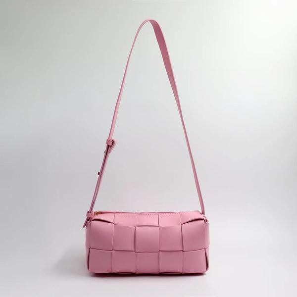 Braided Leather Mini Top Handle Bag