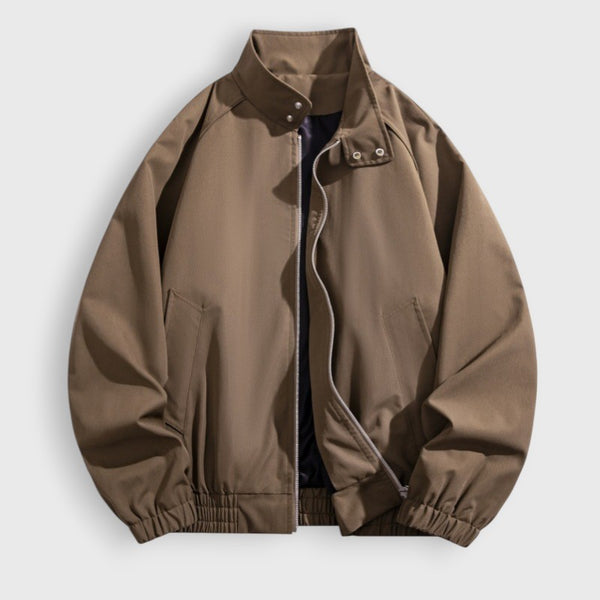 Men's Stand Collar Utility Zip Jacket