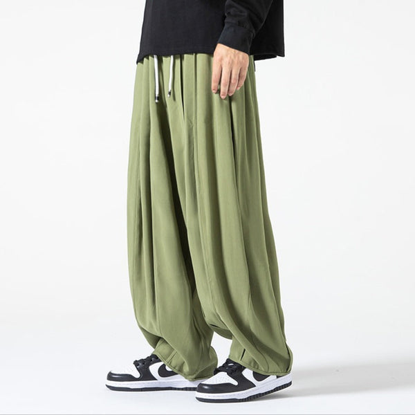 Men's Wide-Leg Parachute Cargo Pants