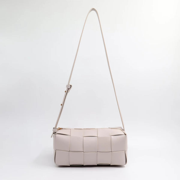 Braided Leather Mini Top Handle Bag