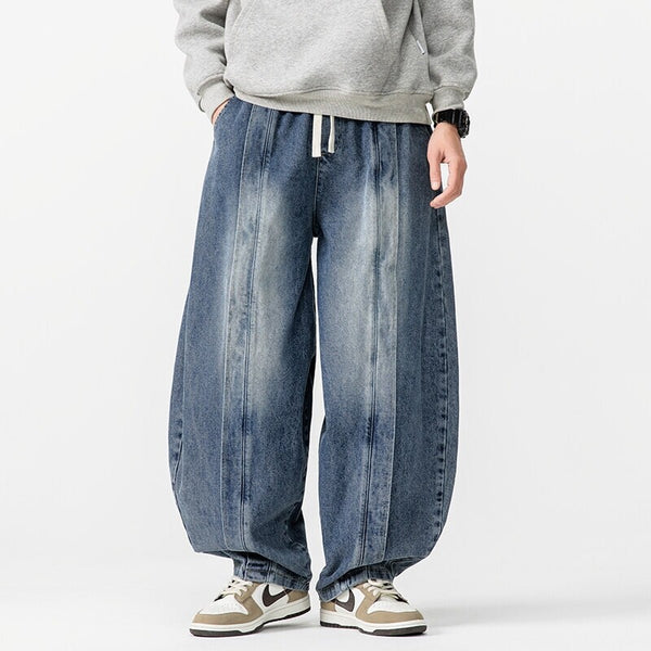 Men's Harem Tapered Denim Jeans