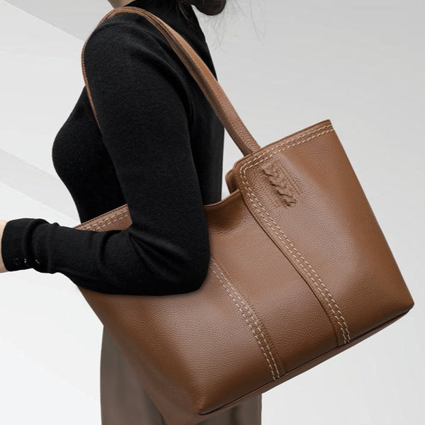 Women's Genuine Leather Shopper Tote