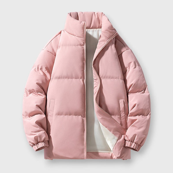 Men's Stand Collar Quilted Puffer Jacket