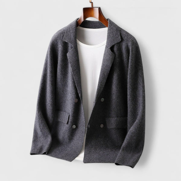 Men's Wool Knit Blazer Jacket