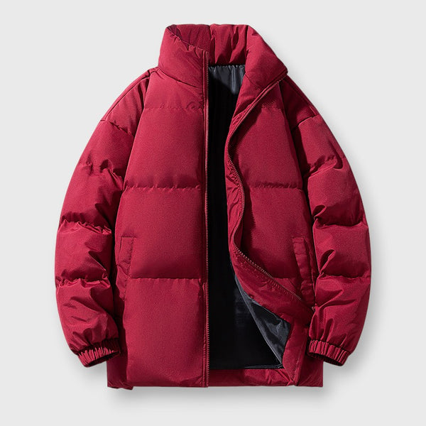 Men's Stand Collar Quilted Puffer Jacket