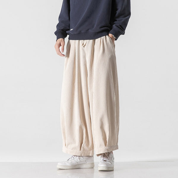 Men's Corduroy Harem Drawstring Pants