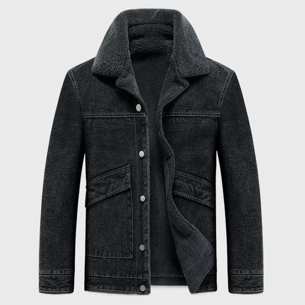 Men's Padded Cotton Denim Jacket