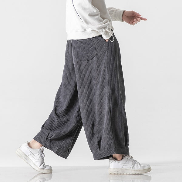 Men's Corduroy Harem Drawstring Pants