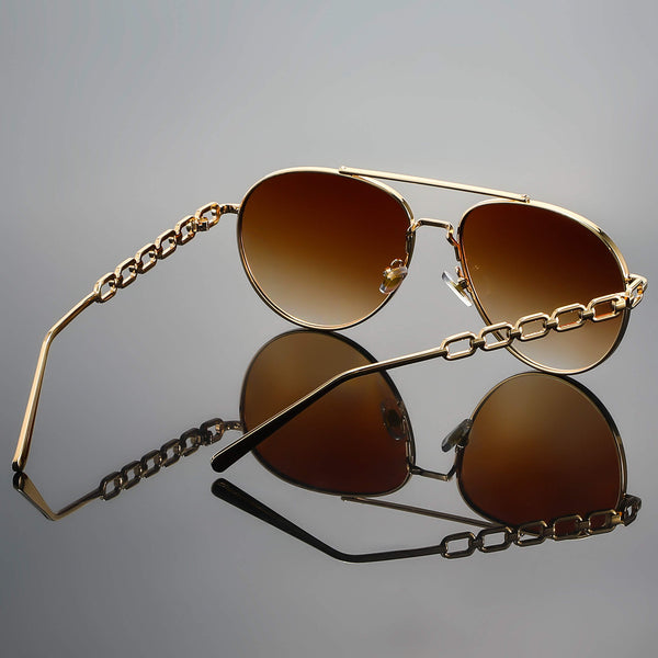 Chain Reaction Luxe Aviator Sunglasses
