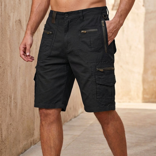Relaxed Fit Knee-Length Cargo Shorts for Men – Functional & Comfortable Design