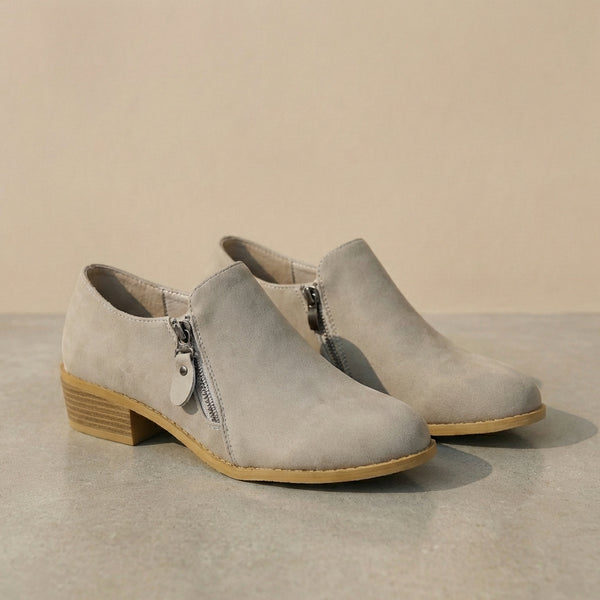 Orthopedic Zip-Up Closed-Toe Ankle Boots for Women – Supportive Comfort & Style