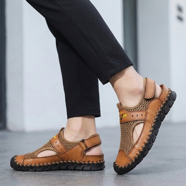 Closed-Toe Fisherman Sandals for Men – Breathable Orthopedic Comfort