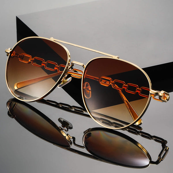 Chain Reaction Luxe Aviator Sunglasses