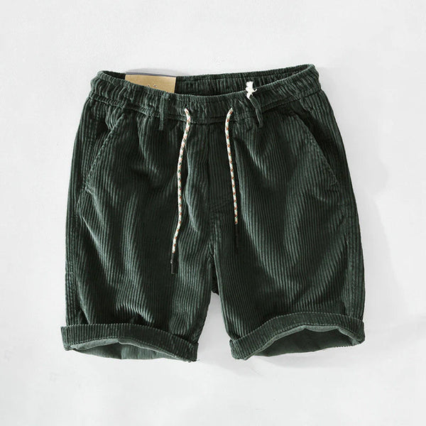 Relaxed Fit Corduroy Drawstring Shorts for Men – Comfortable Casual Wear