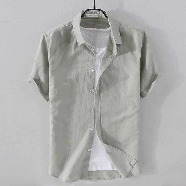 Relaxed Fit Collared Button-Up Shirt for Men – Breathable Casual Comfort