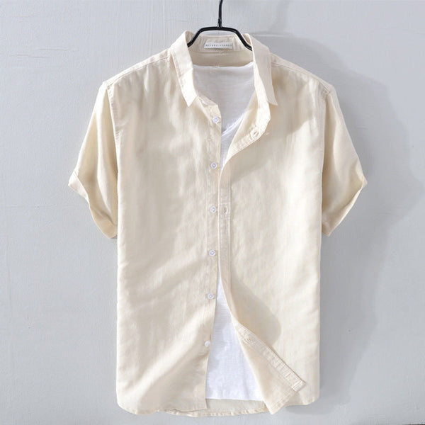 Relaxed Fit Collared Button-Up Shirt for Men – Breathable Casual Comfort
