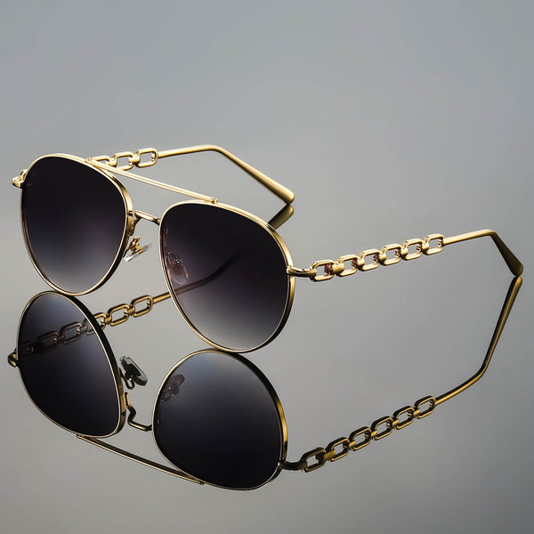 Chain Reaction Luxe Aviator Sunglasses
