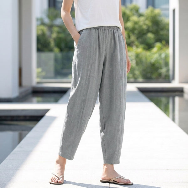 Relaxed Fit Tapered Harem Pants for Women – Comfortable Casual Style