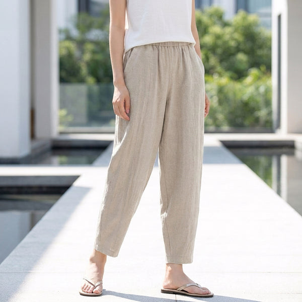 Relaxed Fit Tapered Harem Pants for Women – Comfortable Casual Style