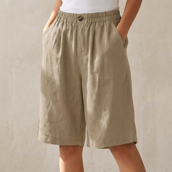 Wide-Leg Bermuda Shorts for Women – Comfortable & Stylish Design