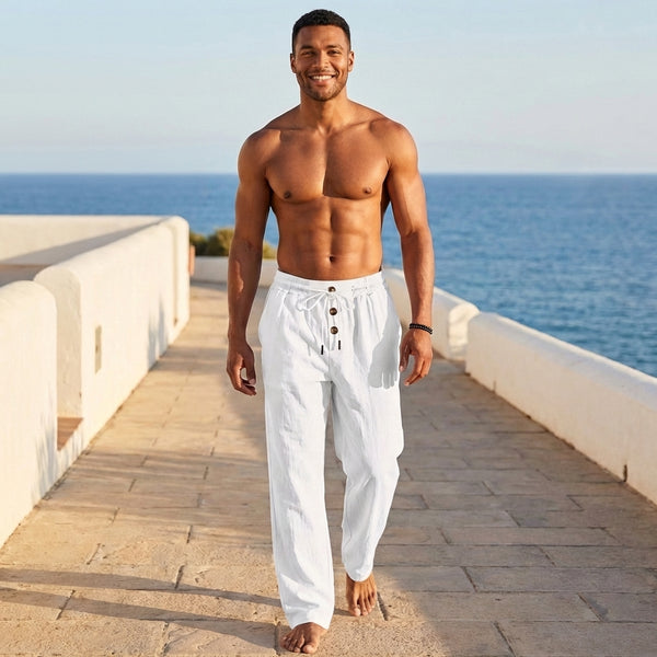 Relaxed Fit Drawstring Trousers for Men – Casual Comfort & Style