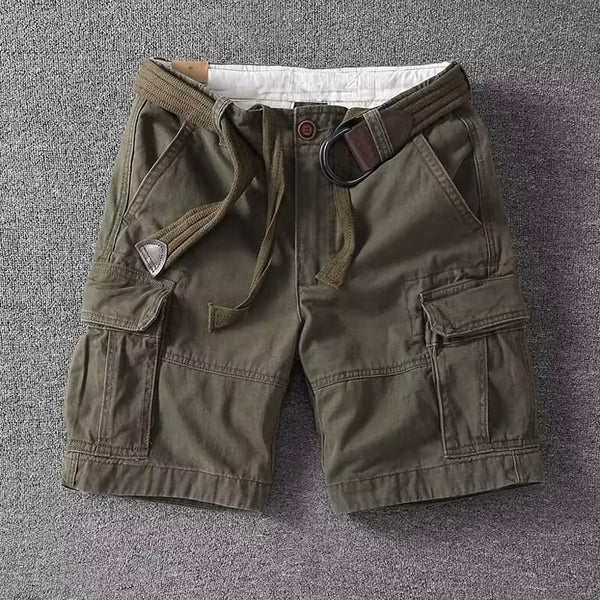 Relaxed Fit Belted Cargo Shorts for Men – Casual Comfort & Function