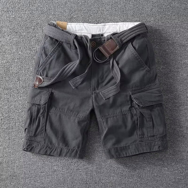 Relaxed Fit Belted Cargo Shorts for Men – Casual Comfort & Function