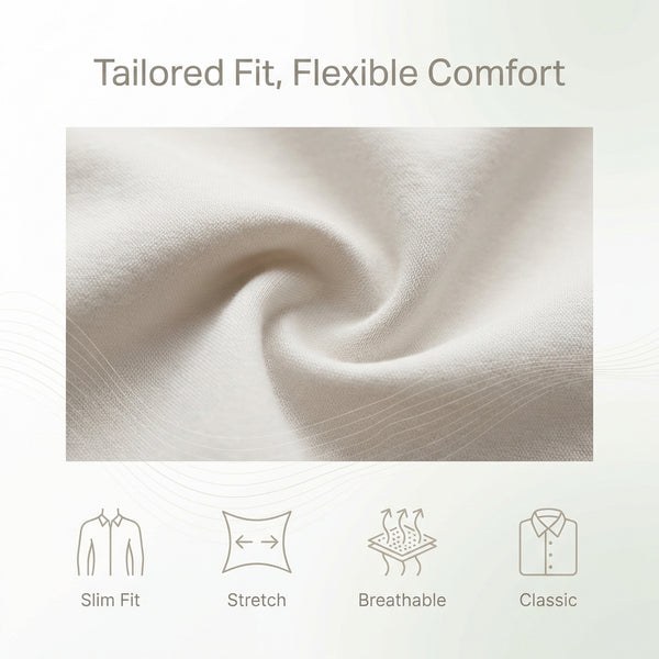 Regular Fit Solid Button-Down Shirt for Men – Classic Casual Comfort