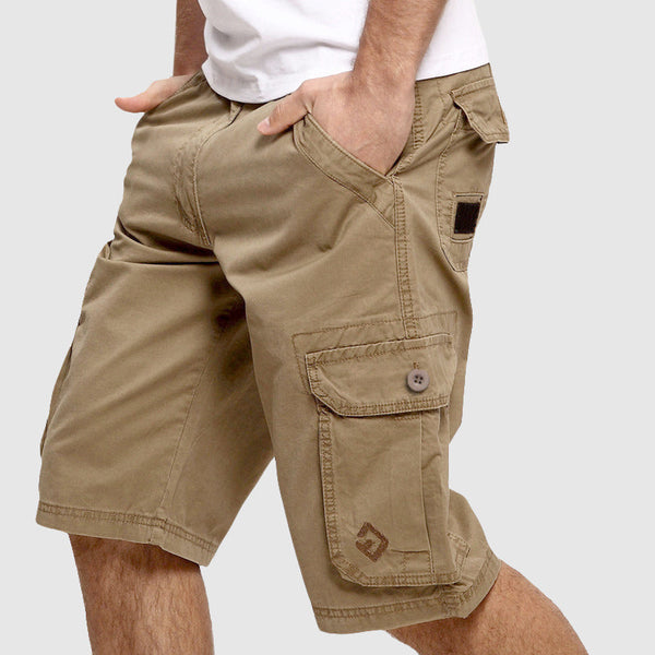 Relaxed Fit Solid Cargo Shorts for Men – Casual Comfort & Practicality