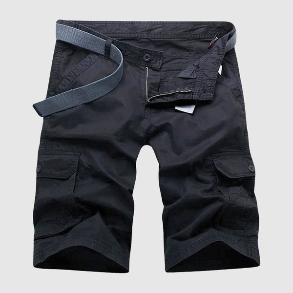 Relaxed Fit Solid Cargo Shorts for Men – Casual Comfort & Practicality