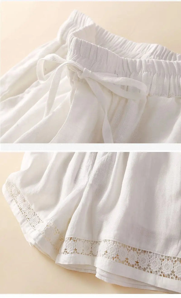 Embroidered Drawstring Shorts for Women – Relaxed Fit Comfort
