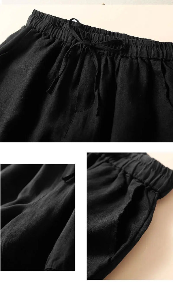 Embroidered Drawstring Shorts for Women – Relaxed Fit Comfort