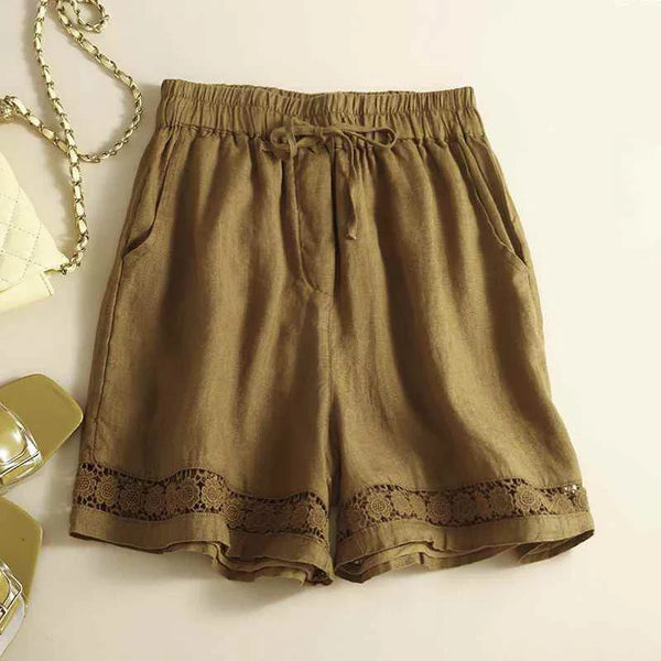Embroidered Drawstring Shorts for Women – Relaxed Fit Comfort