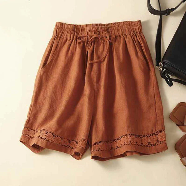Embroidered Drawstring Shorts for Women – Relaxed Fit Comfort