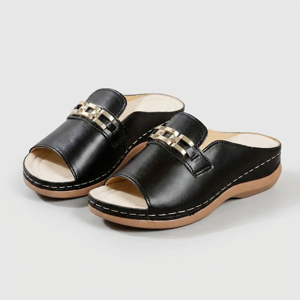 Orthopedic Open Toe Slide Sandals for Women – Ergonomic Support & Comfort