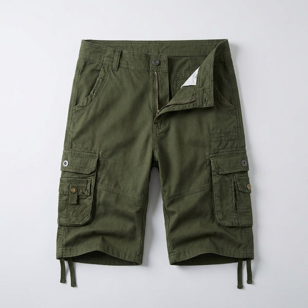 Relaxed Fit Belted Cargo Shorts for Men – Functional & Comfortable Design