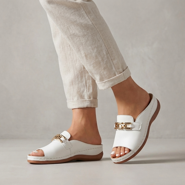 Orthopedic Open Toe Slide Sandals for Women – Ergonomic Support & Comfort
